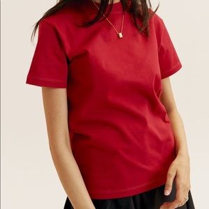 KOTN Band Tee in Red/Carmine